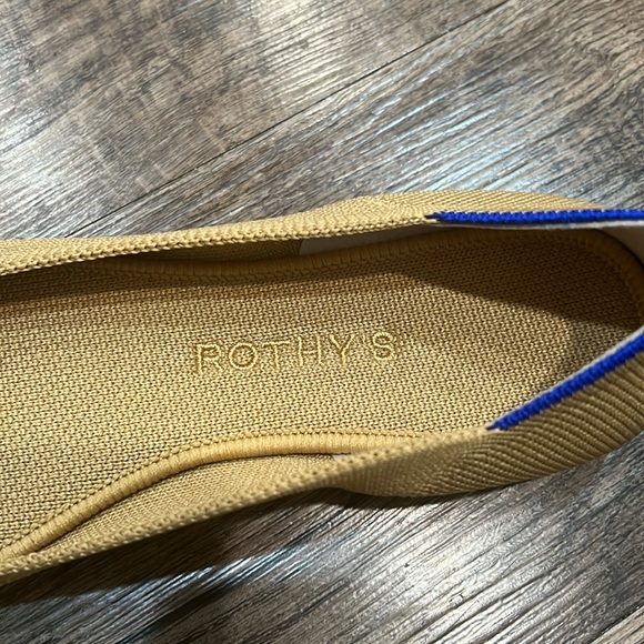 Rothy’s The Flat - tan/black round toe ballet flats - Picture 7 of 10